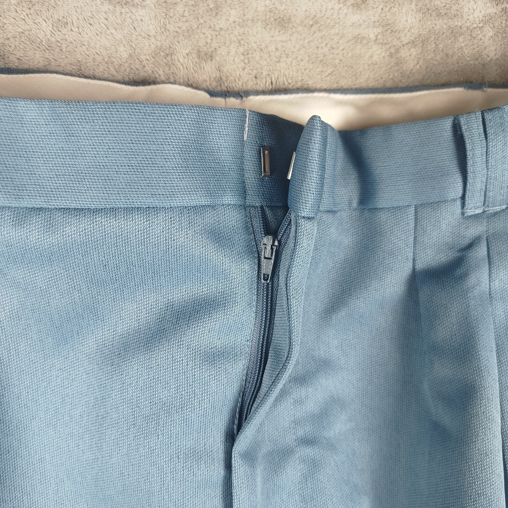 VTG Smokey Joes Light Blue Dress Pants Mens 40x32 Wide Baggy Y2K 1990 Old Money - Picture 7 of 13